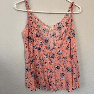 Pink and Blue Flower Top